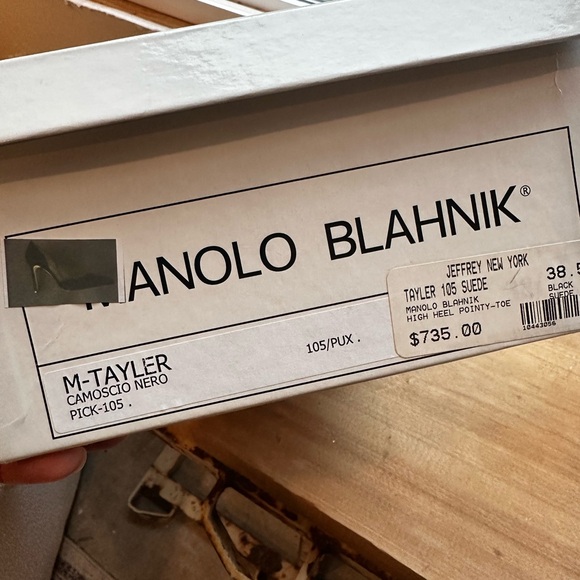 Manolo Blahnik Classic Black Heels 8 38.5 - Picture 4 of 4